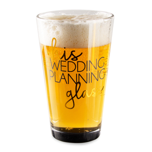His Glass by Happy Occasions - 16 oz Pint Glass Tumbler