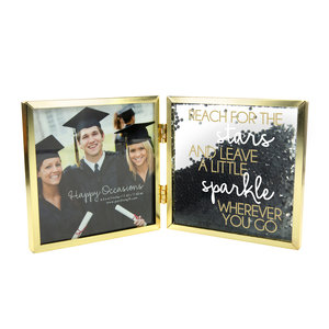 Stars Sparkle by Happy Occasions - 4.75" Hinged Sentiment Frame