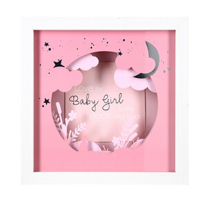 Baby Girl by Happy Occasions - 7.75" Shadow Box Frame (Holds 4" x 4" Photo)