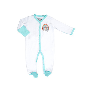 Blessed Baby by Sunshine & Rainbows - 0-6 Months
Teal Trimmed Sleeper
