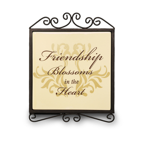 Friendship by Simply Stated - 5" x 6.5" Plaque with Metal Scroll