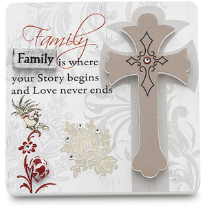 Family by Mark My Words - 3" x 3" Self-Standing Plaque