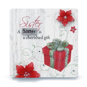 Sister by Mark My Words - 3" x 3" Self-Standing Plaque