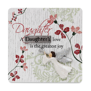 Daughter by Mark My Words - 3" x 3" Self-Standing Plaque
