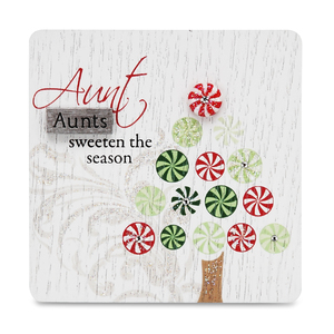 Aunt by Mark My Words - 3" x 3" Self-Standing Plaque