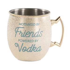 Friends and Vodka by My Kinda Girl - 20 oz Stainless Steel Moscow Mule