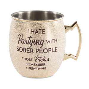 Partying by My Kinda Girl - 20 oz Stainless Steel Moscow Mule