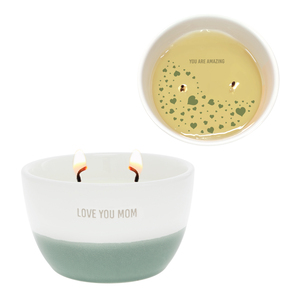 Love You Mom by Love You - 11 oz - 100% Soy Wax Reveal Double Wick Candle
Scent: Tranquility