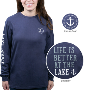 Lake People by We People - Small Navy Unisex Long Sleeve T-Shirt
