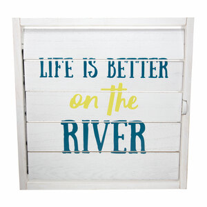 River Time by We People - 14.5" Decorative Framed Window Shutter