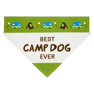 Camp Dog by We Pets - 12" x 8" Canvas Slip on Pet Bandana