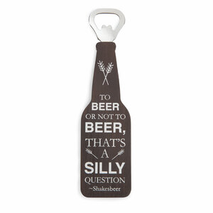 To Beer or Not by Man Crafted - 7" Bottle Opener Magnet