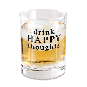 Drink Happy by Man Crafted - 11 oz Rocks Glass