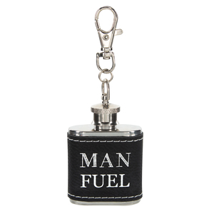 Man Fuel by Man Crafted - PU Leather & Stainless Steel 1 oz Mini Flask