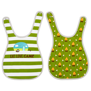 Campfire and Mallows by We Baby - Reversible Bib 6 Months - 3 Years
