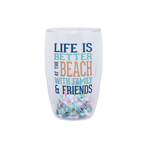 At the Beach by We People - 14 oz Double-Walled Glass