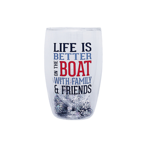On the Boat by We People - 14 oz Double-Walled Glass