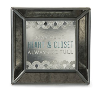 Heart & Closet by Pretty Inappropriate - 5" Mirrored Easel Back Plaque