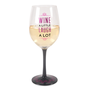 Wine A Little by Pretty Inappropriate - 12 oz Wine Glass Tealight Holder