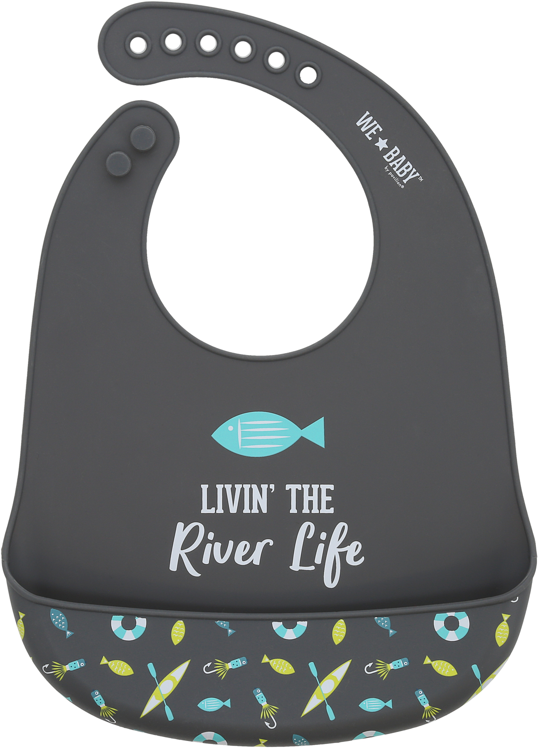 River Life by We Baby - River Life - 12" Silicone Catch All Bib