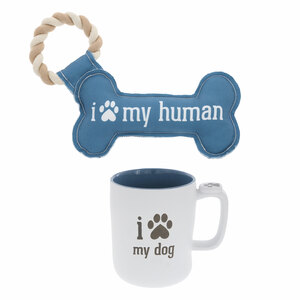 My Dog/My Human by We Pets - 18 oz Mug & Pet Toy Set