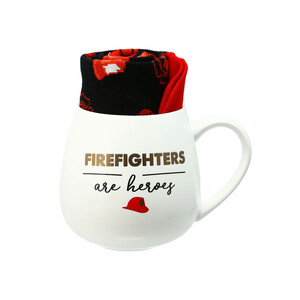 Firefighters by Warm & Toe-sty - 15.5 oz Mug and Sock Set