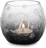 D Glass Candle Holder with Tealight by Black Tie - 