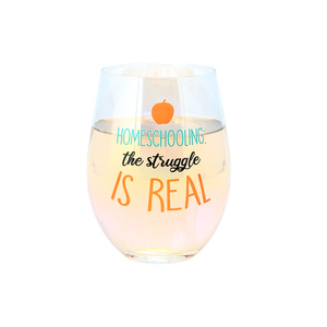 Homeschooling by Essentially Yours - 18 oz Stemless Wine Glass