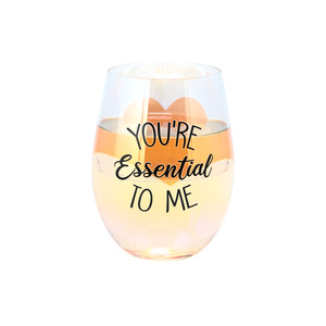 You're Essential  by Essentially Yours - 18 oz Stemless Wine Glass