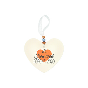 We Survived by Essentially Yours - 3.5" Heart-Shaped Ornament