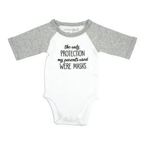 Protection by Essentially Yours - 0-6 Months Bodysuit
3/4 Length Heathered Gray Sleeve