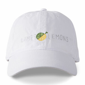 Limes or Lemons by Livin' on the Wedge - White Adjustable Hat
