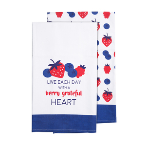 Berry Grateful
 by Livin' on the Wedge - Tea Towel Gift Set
(2 - 19.75" x 27.5")