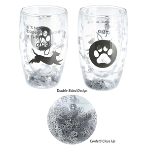 Dog Home by Furever Pawsome - 14 oz Double-Walled Glass