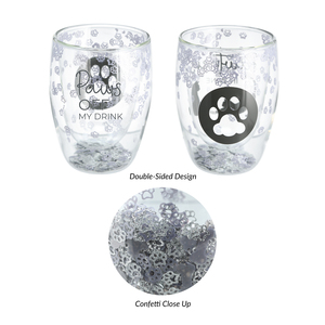 Paws Off by Furever Pawsome - 10 oz  Double Walled Stemless Wine Glass