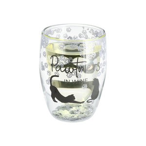 Pawtners by Furever Pawsome - 10 oz Double-Walled Stemless Wine Glass
