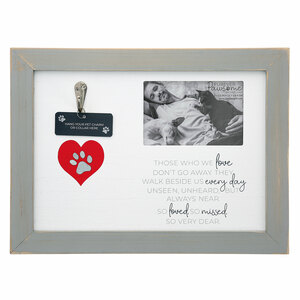 Missed So Very Dear by Furever Pawsome - 12" x 9" Pet Collar Memorial Frame (Holds 5" x 3.5" Photo)