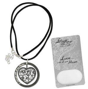 Love Necklace by Little Things Mean A Lot - With 1.5" Heart Pendant