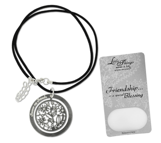 Friend Necklace by Little Things Mean A Lot - With 1.5" Circle Pendant