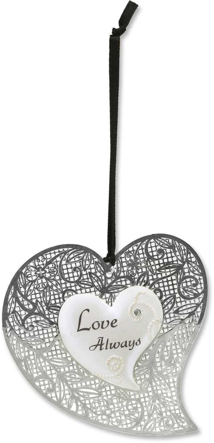 Love Always by Little Things Mean A Lot - Love Always - 3" Heart Ornament