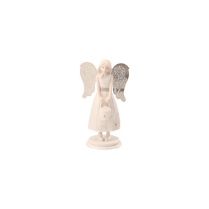 Flower Girl by Little Things Mean A Lot - 4.25" Angel with Basket Flowers
