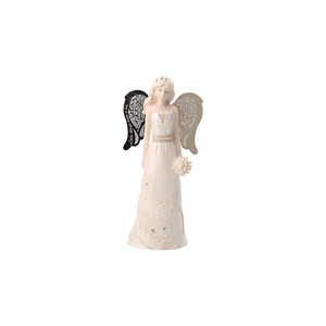 Junior Bridesmaid by Little Things Mean A Lot - 6" Angel Holding Bouquet
