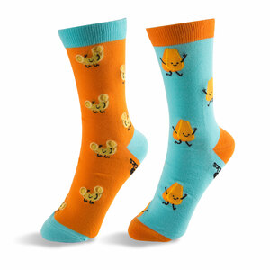 Mac and Cheese by Late Night Snacks - S/M Unisex Socks