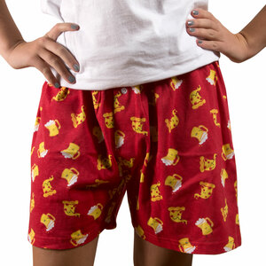 Beer and Pizza by Late Night Snacks - XS Red Unisex Boxers
