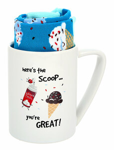 Here's the Scoop by Late Night Snacks - 18 oz Mug and Sock Set