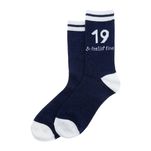 19 by Happy Confetti to You - Ladies Crew Sock