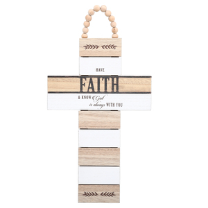 Faith by Blessed by You - 9.75" x 18" Hanging Cross Plaque