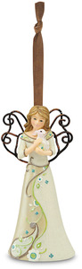 Kindness by Perfectly Paisley - 4.5" Angel with Bunny Ornament