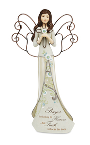 Prayer by Perfectly Paisley - 12" Angel Holding Cross