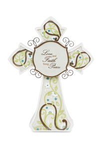 Love by Perfectly Paisley - 7.5" Self-Standing Cross
